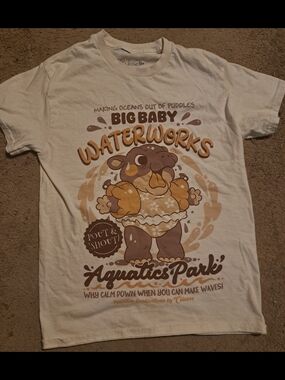 Big Baby Waterworks Aquatics Park Graphic Tee - Cream/Brown
